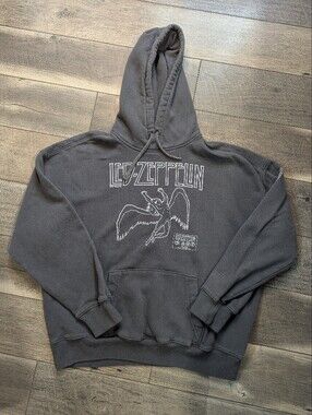 Hollister Dark Gray Led Zeppelin Graphic Pullover Hoodie